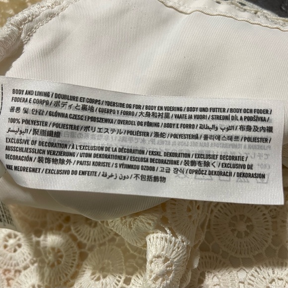 Abercrombie & Fitch Cream Lace Overlay Boho Sleeveless Crop Top Sz XS - Picture 11 of 13